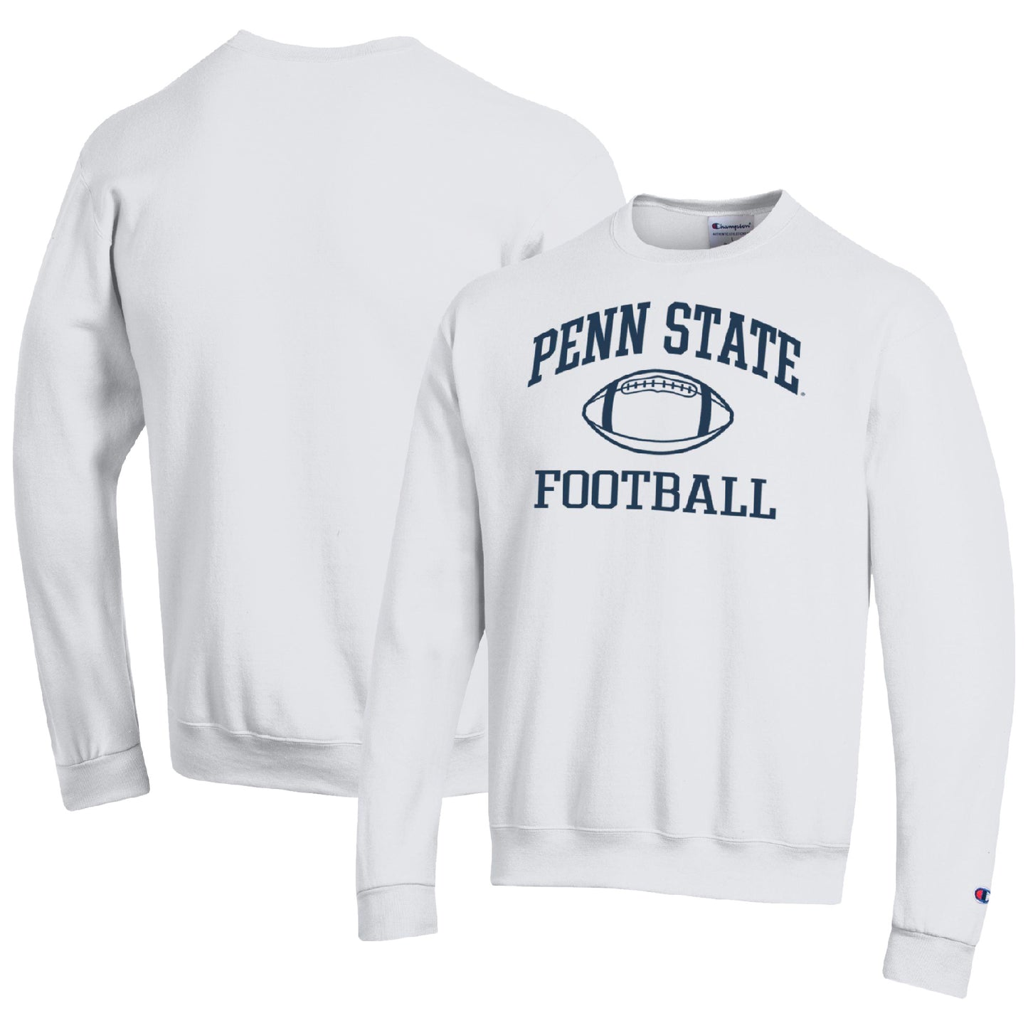 Men's Champion White Penn State Nittany Lions Football Icon Pullover Sweatshirt