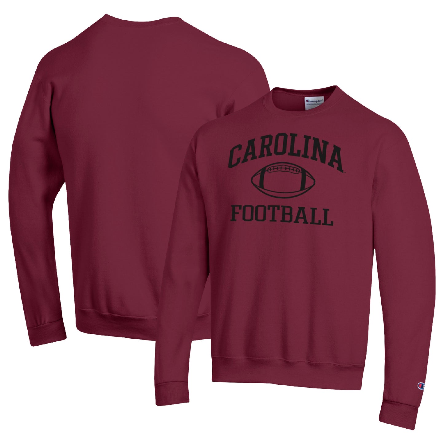 Men's Champion Garnet South Carolina Gamecocks Football Icon Pullover Sweatshirt