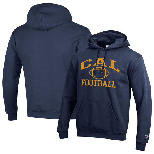 Men's Champion Navy Cal Bears Football Icon Pullover Hoodie