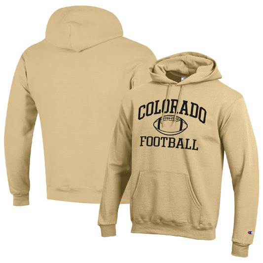 Men's Champion Gold Colorado Buffaloes Football Icon Pullover Hoodie