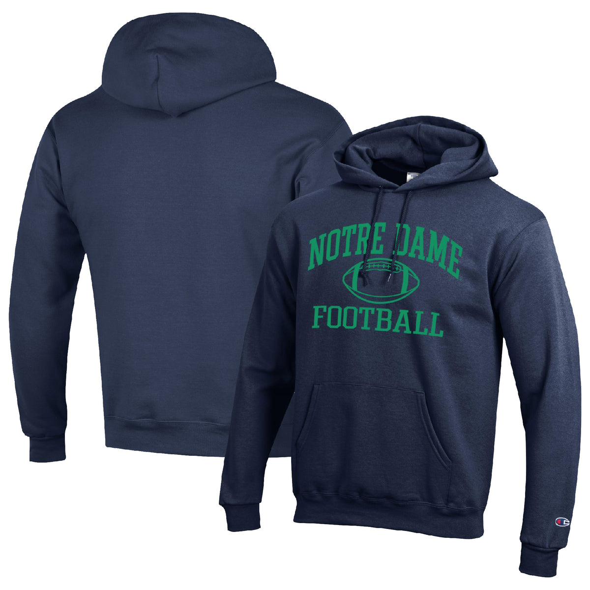 Men's Champion Navy Notre Dame Fighting Irish Football Icon Pullover Hoodie