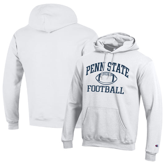 Men's Champion White Penn State Nittany Lions Football Icon Pullover Hoodie