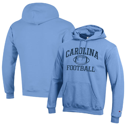 Men's Champion Carolina Blue North Carolina Tar Heels Football Icon Pullover Hoodie