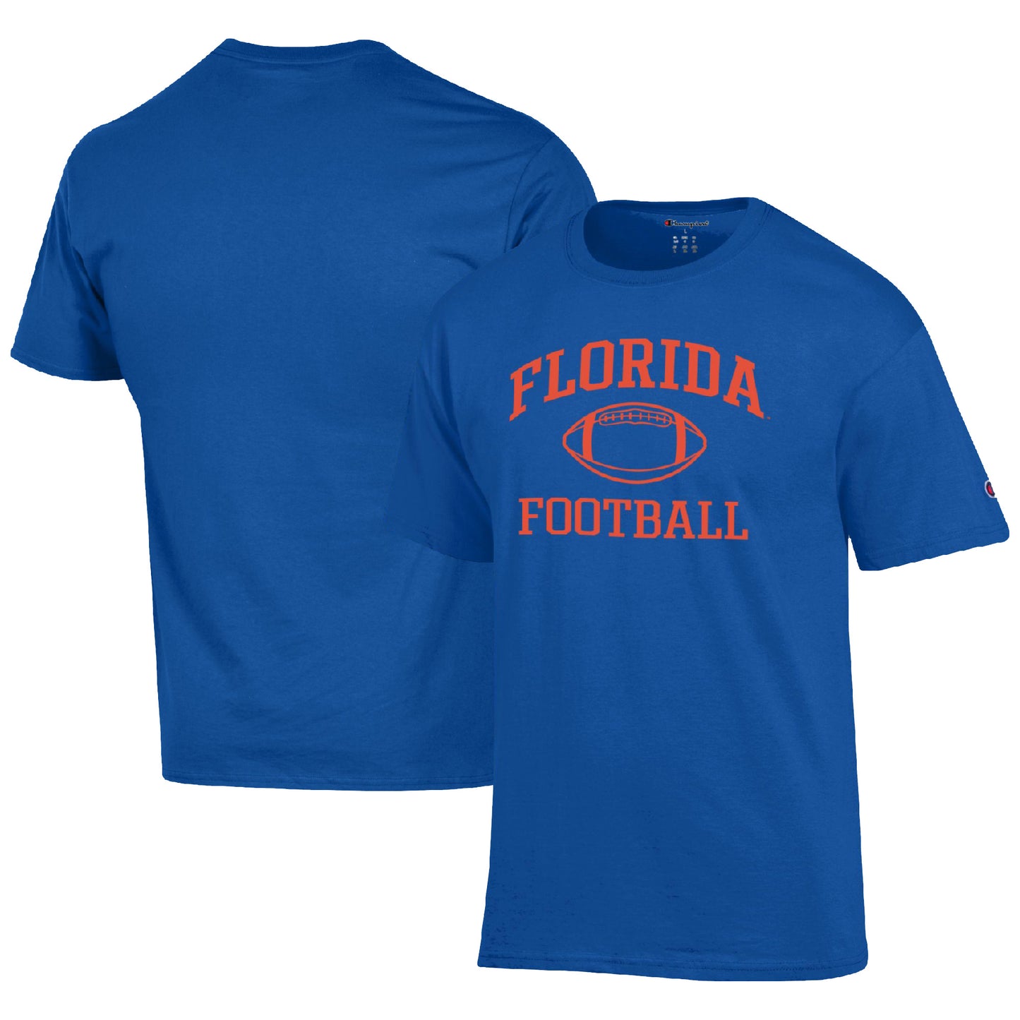 Men's Champion Royal Florida Gators Football Icon  T-Shirt