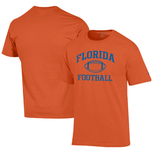 Men's Champion Orange Florida Gators Football Icon  T-Shirt