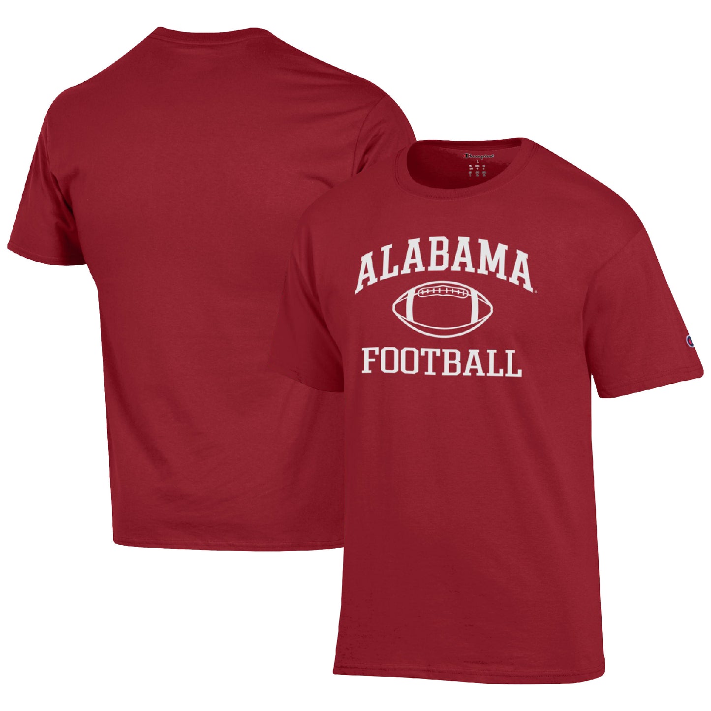 Men's Champion Crimson Alabama Crimson Tide Football Icon  T-Shirt