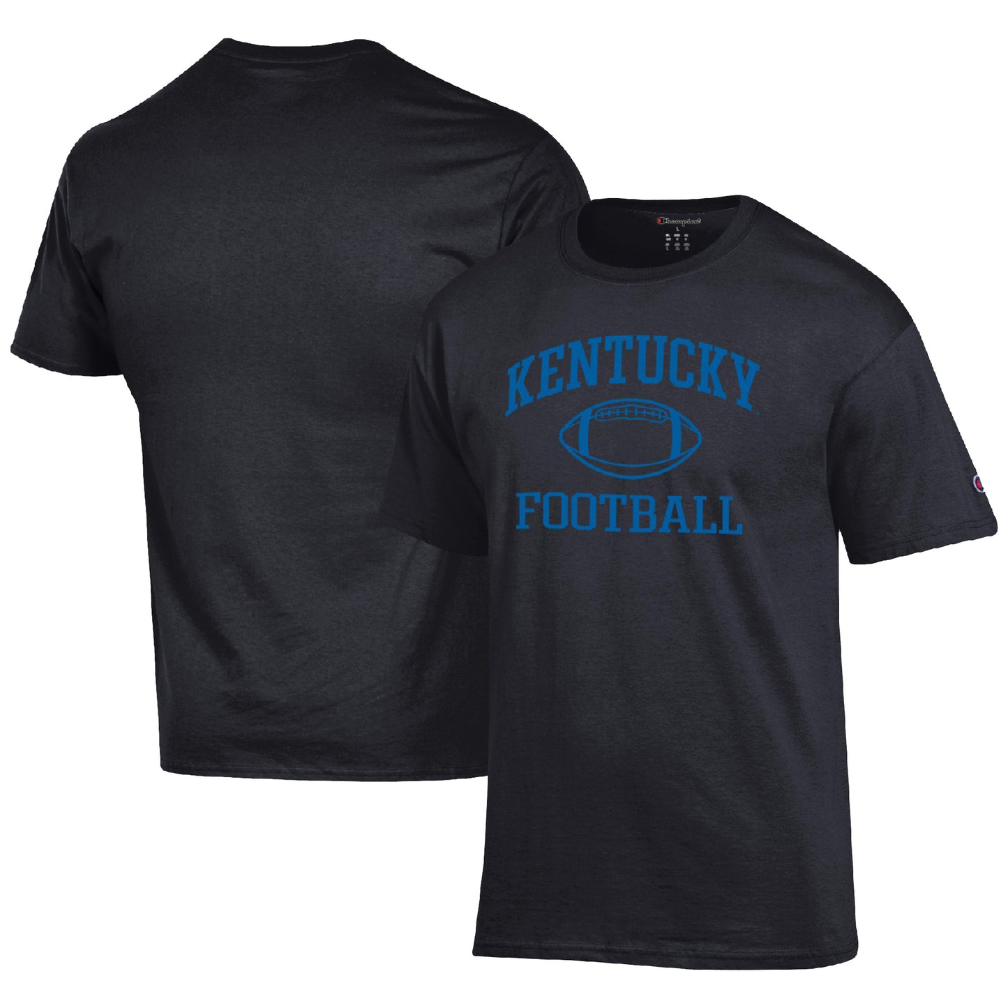 Men's Champion Black Kentucky Wildcats Football Icon  T-Shirt