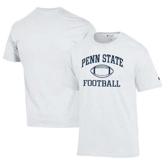 Men's Champion White Penn State Nittany Lions Football Icon  T-Shirt