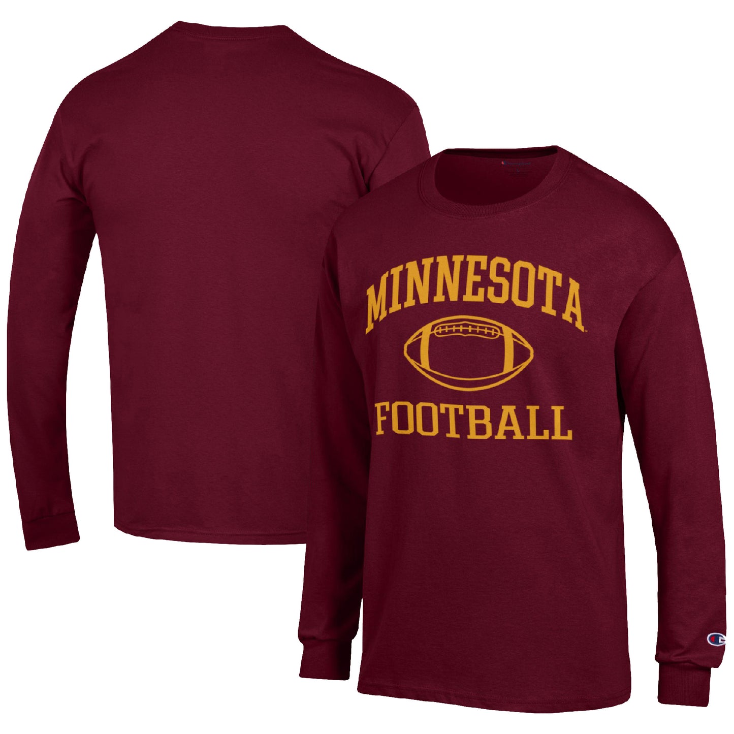 Men's Champion Maroon Minnesota Golden Gophers Football Icon Long Sleeve T-Shirt