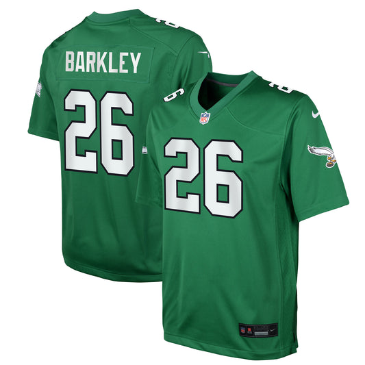 Youth Nike Saquon Barkley Kelly Green Philadelphia Eagles Alternate Game Player Jersey