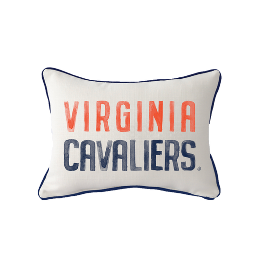 Little Birdie Virginia Cavaliers Poster Piped Pillow