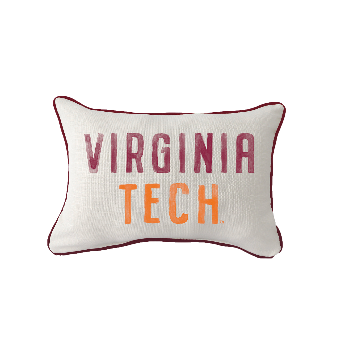 Little Birdie Virginia Tech Hokies Poster Piped Pillow