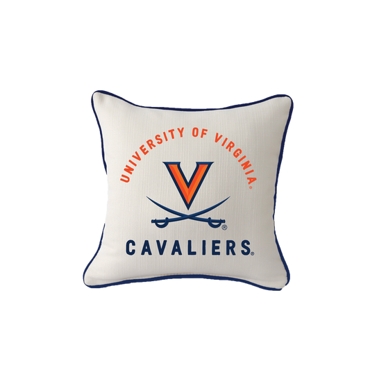 Little Birdie Virginia Cavaliers Square Piped Pillow