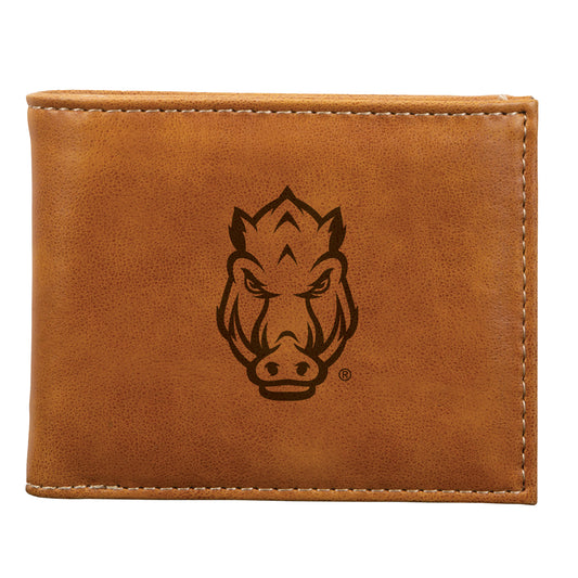 Brown Arkansas Razorbacks Billfold Wallet