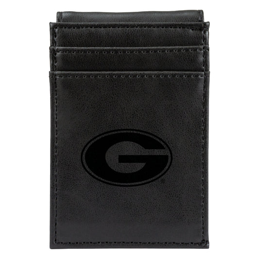Black Georgia Bulldogs Front Pocket Wallet