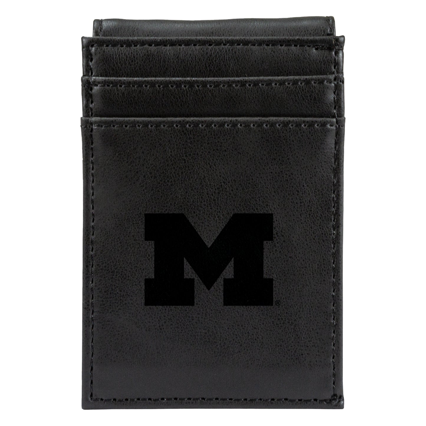 Black Michigan Wolverines Front Pocket Wallet