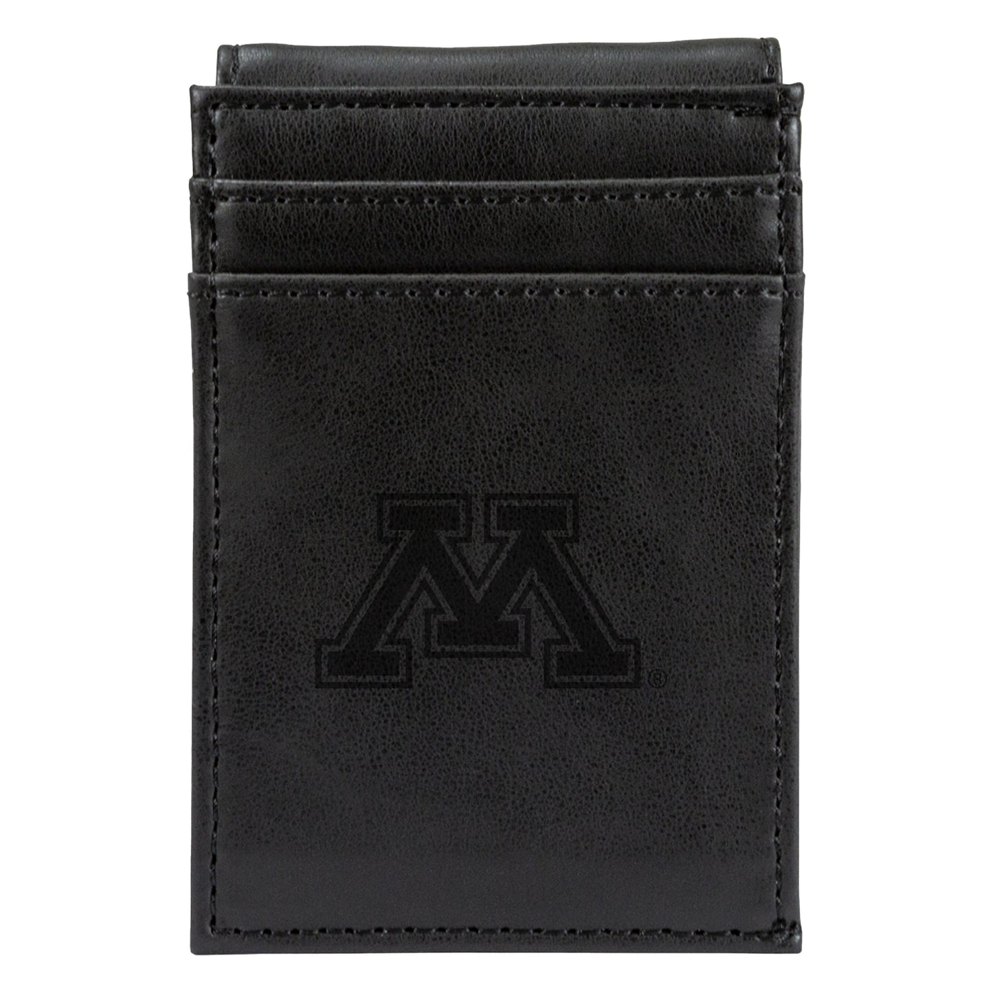 Black Minnesota Golden Gophers Front Pocket Wallet