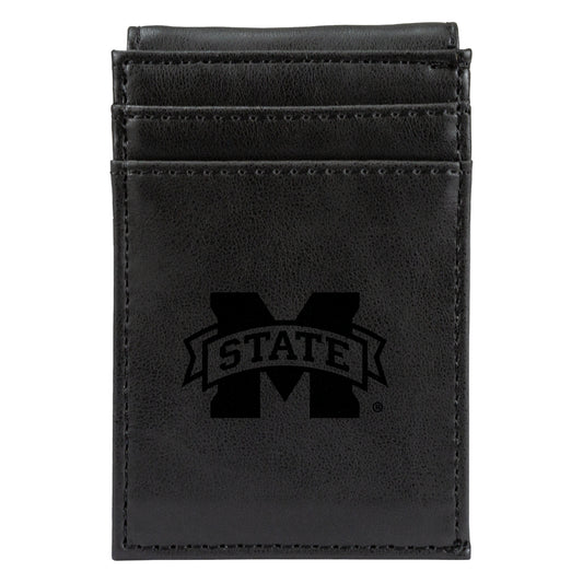 Black Mississippi State Bulldogs Front Pocket Wallet