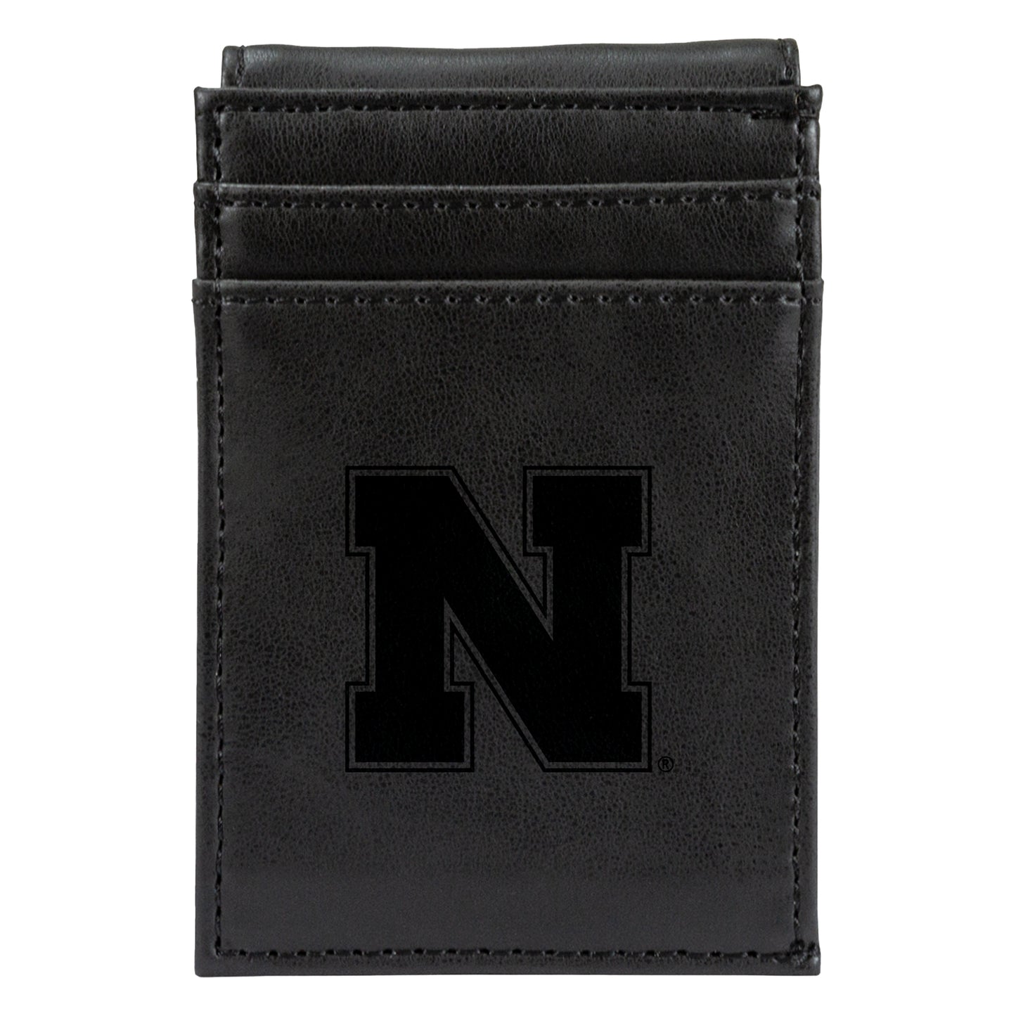 Black Nebraska Huskers Front Pocket Wallet