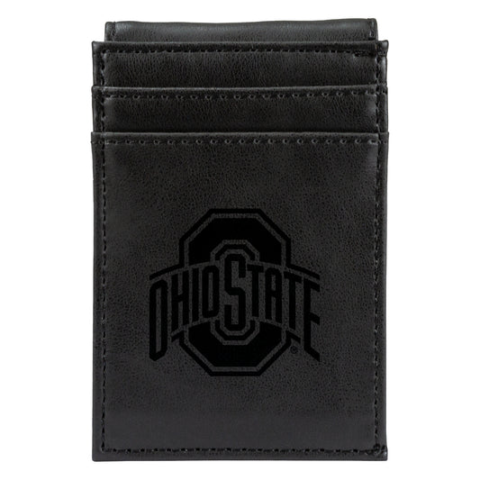 Black Ohio State Buckeyes Front Pocket Wallet