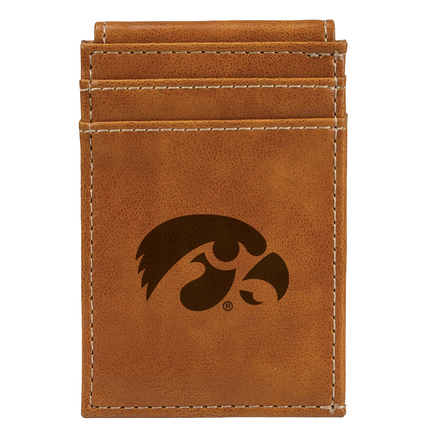 Brown Iowa Hawkeyes Front Pocket Wallet