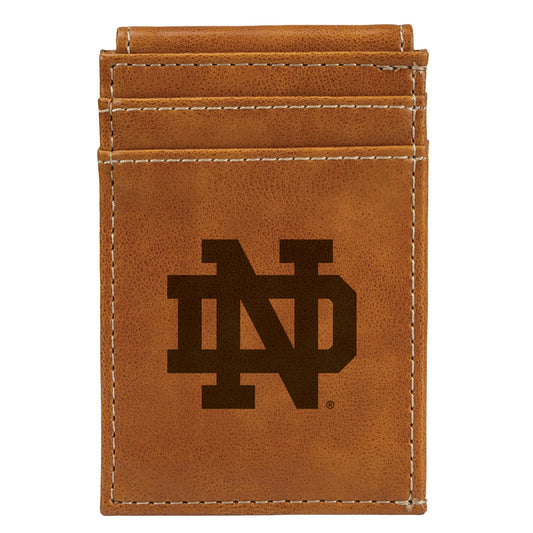 Brown Notre Dame Fighting Irish Front Pocket Wallet