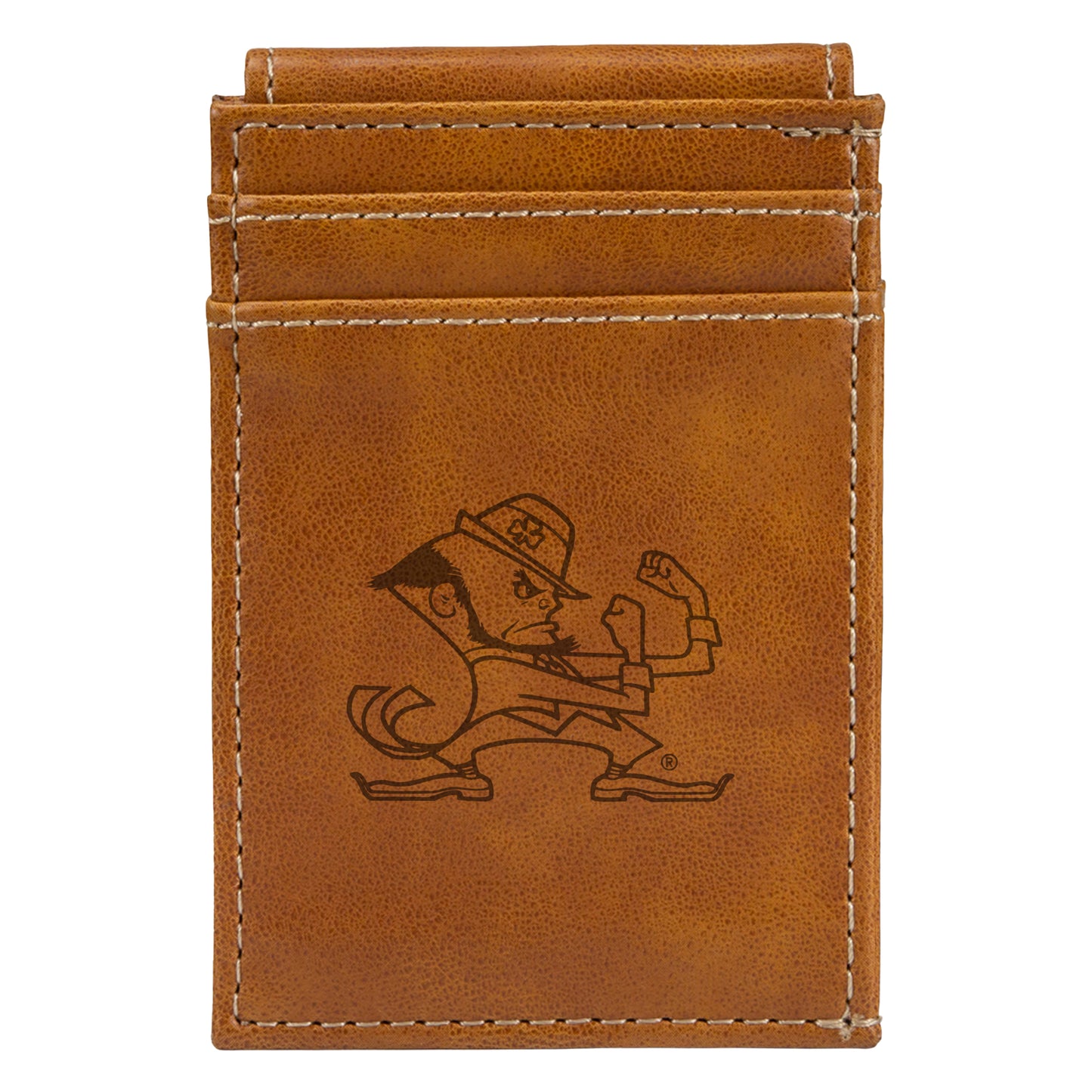 Brown Notre Dame Fighting Irish Front Pocket Wallet