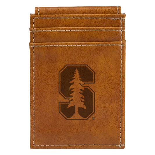 Brown Stanford Cardinal Front Pocket Wallet