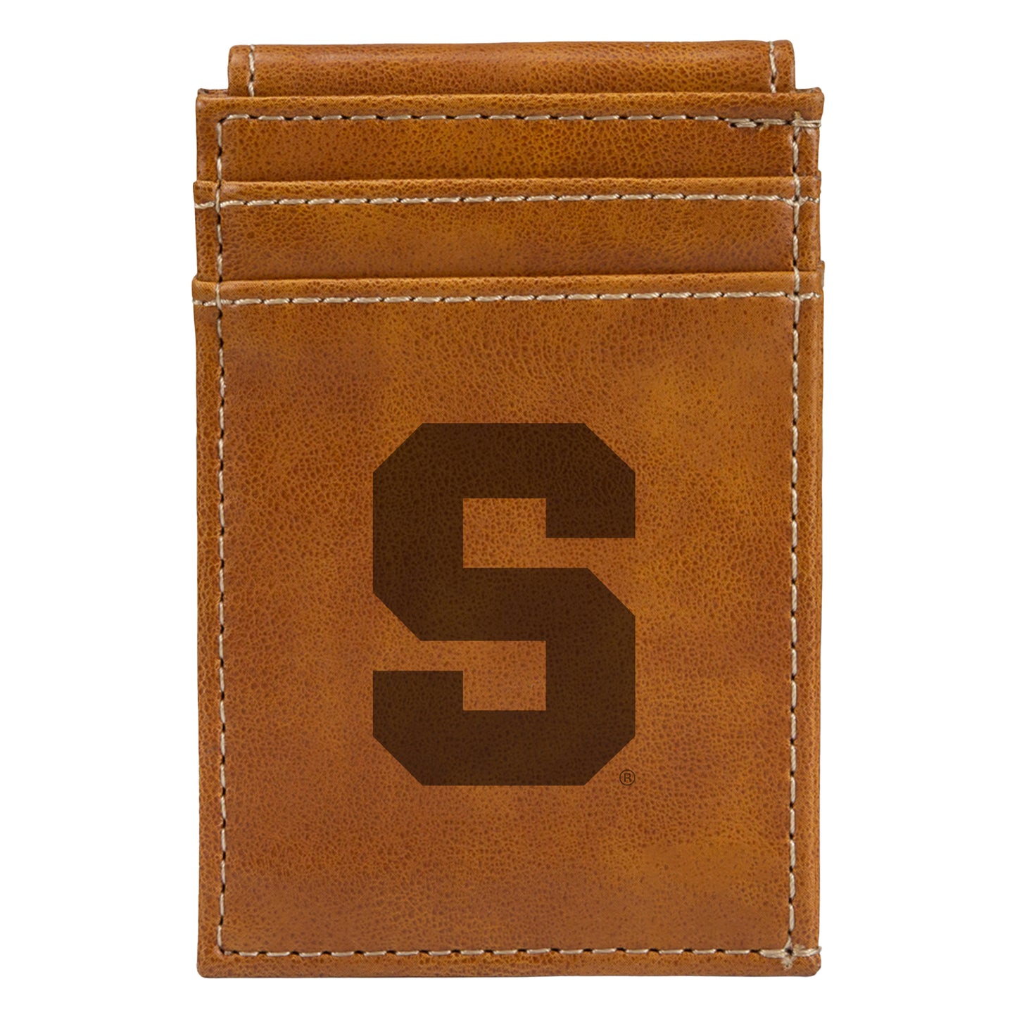 Brown Syracuse Orange Front Pocket Wallet