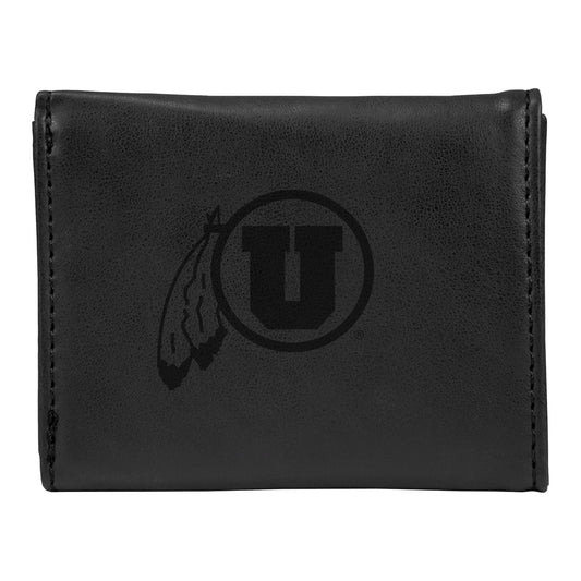 Black Utah Utes Trifold Wallet