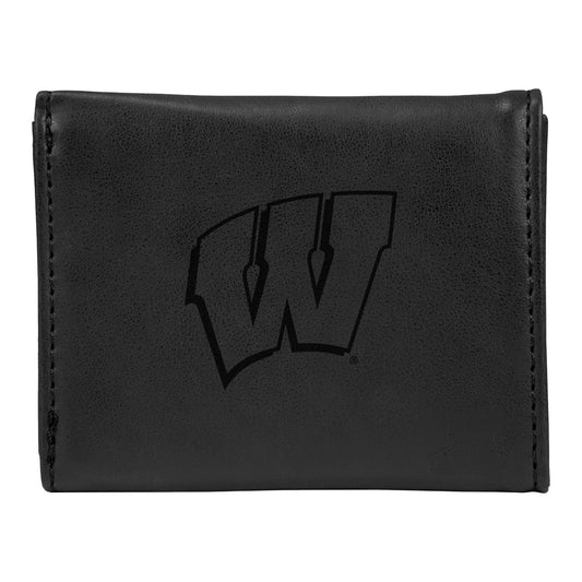 Black Wisconsin Badgers Trifold Wallet