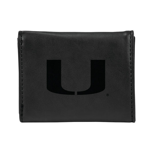 Black Miami Hurricanes Trifold Wallet