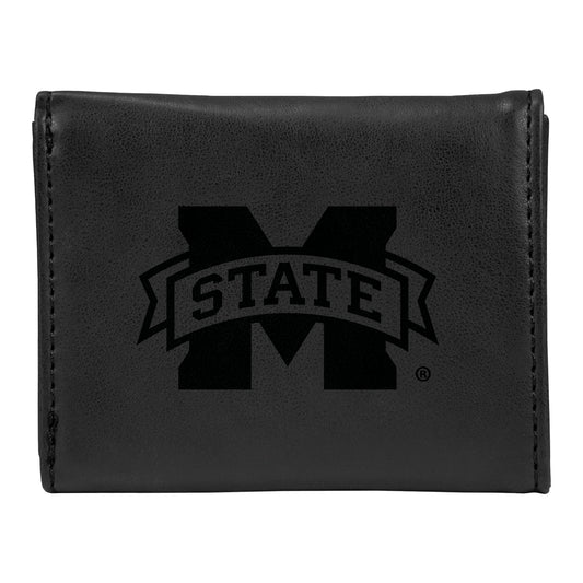 Black Mississippi State Bulldogs Trifold Wallet