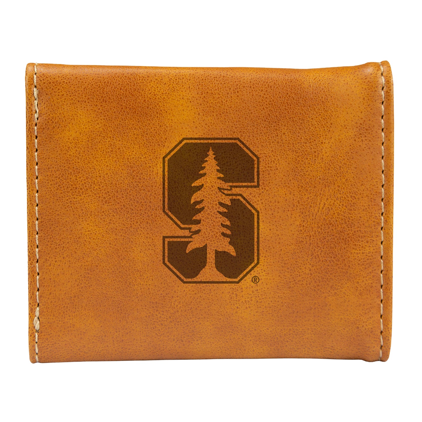 Brown Stanford Cardinal Trifold Wallet