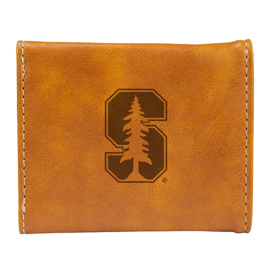 Brown Stanford Cardinal Trifold Wallet