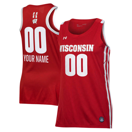 Women's Under Armour  Red Wisconsin Badgers Custom Alternate Basketball Jersey