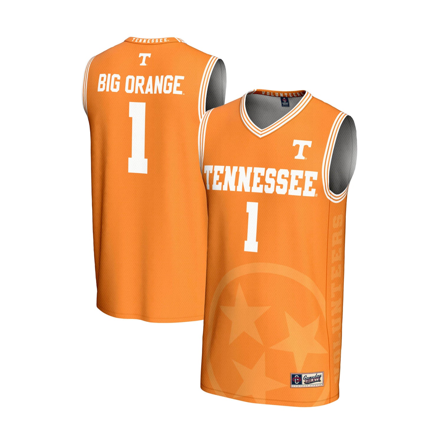 Unisex GameDay Greats #1 Tennessee Orange Tennessee Volunteers Lightweight Icon Print Basketball Jersey