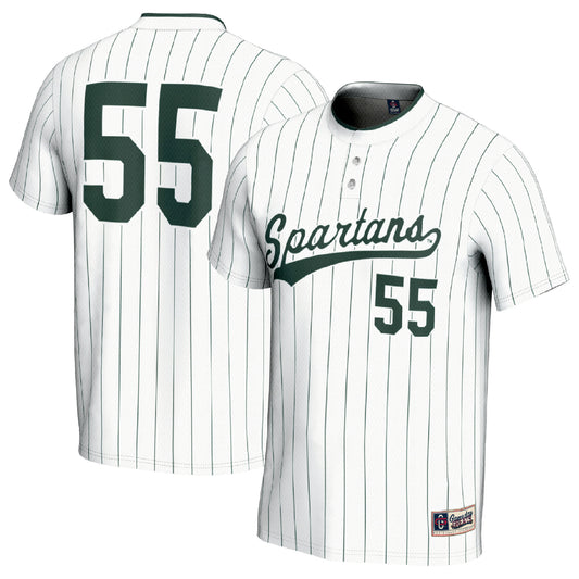 Youth GameDay Greats #1 White Michigan State Spartans Lightweight Softball Fashion Jersey