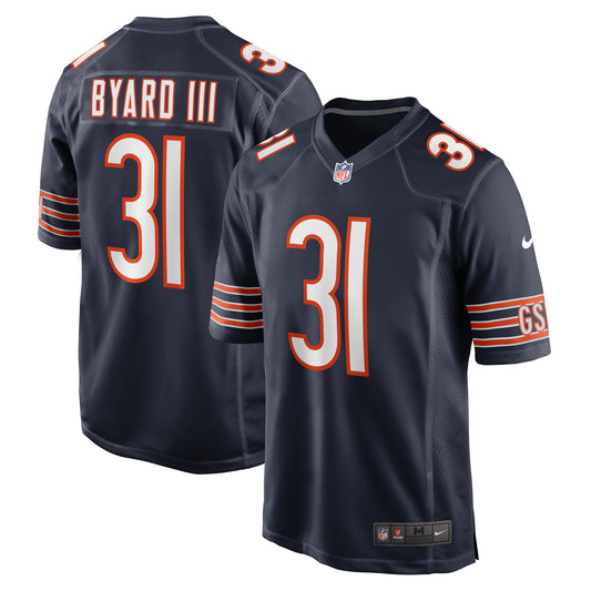 Men's Nike Kevin Byard III  Navy Chicago Bears  Game Jersey