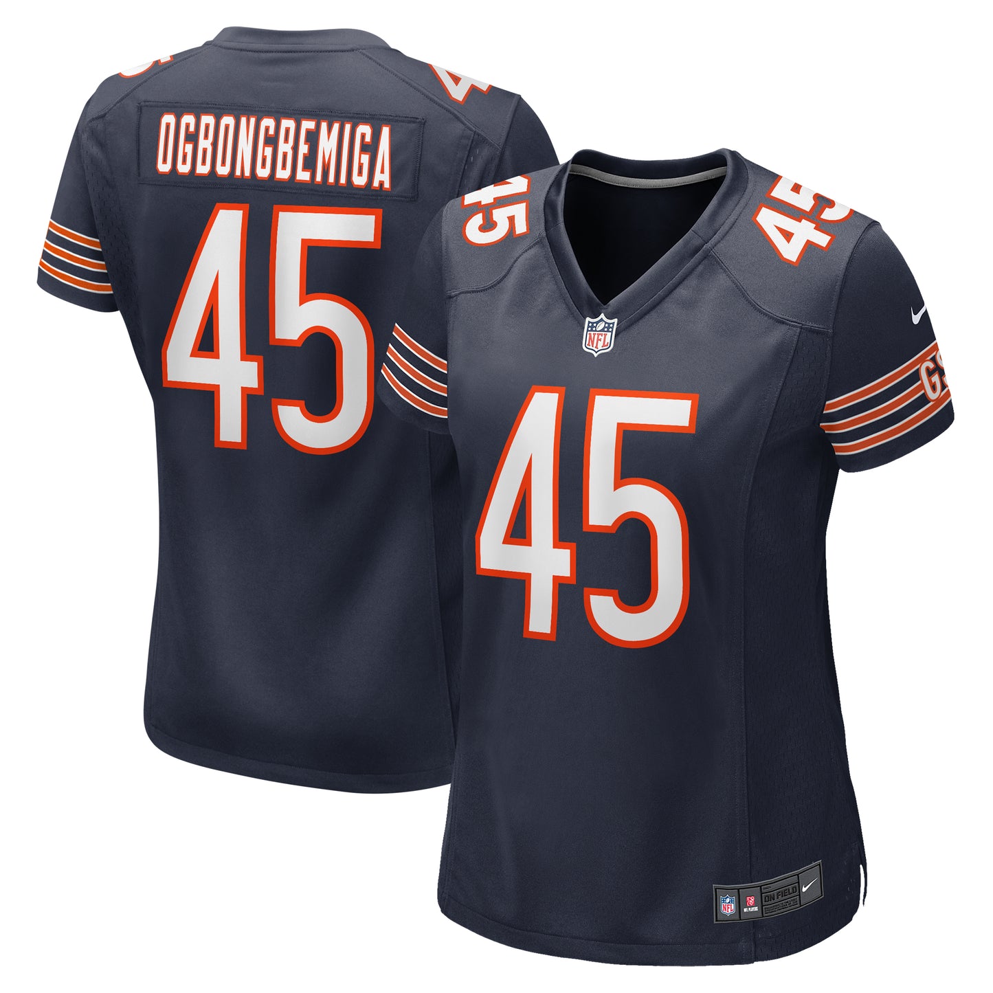 Women's Nike Amen Ogbongbemiga  Navy Chicago Bears  Game Jersey