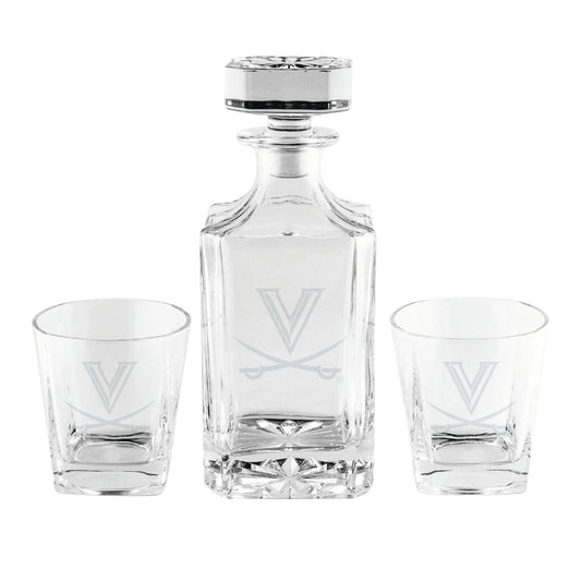 Virginia Cavaliers Three-Piece Decanter Set