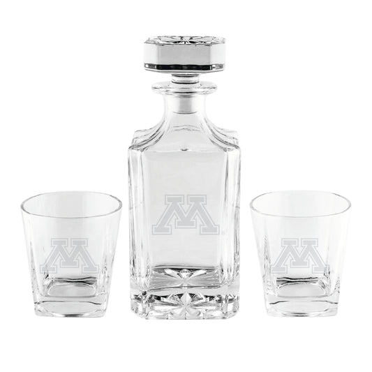 Minnesota Golden Gophers Three-Piece Decanter Set