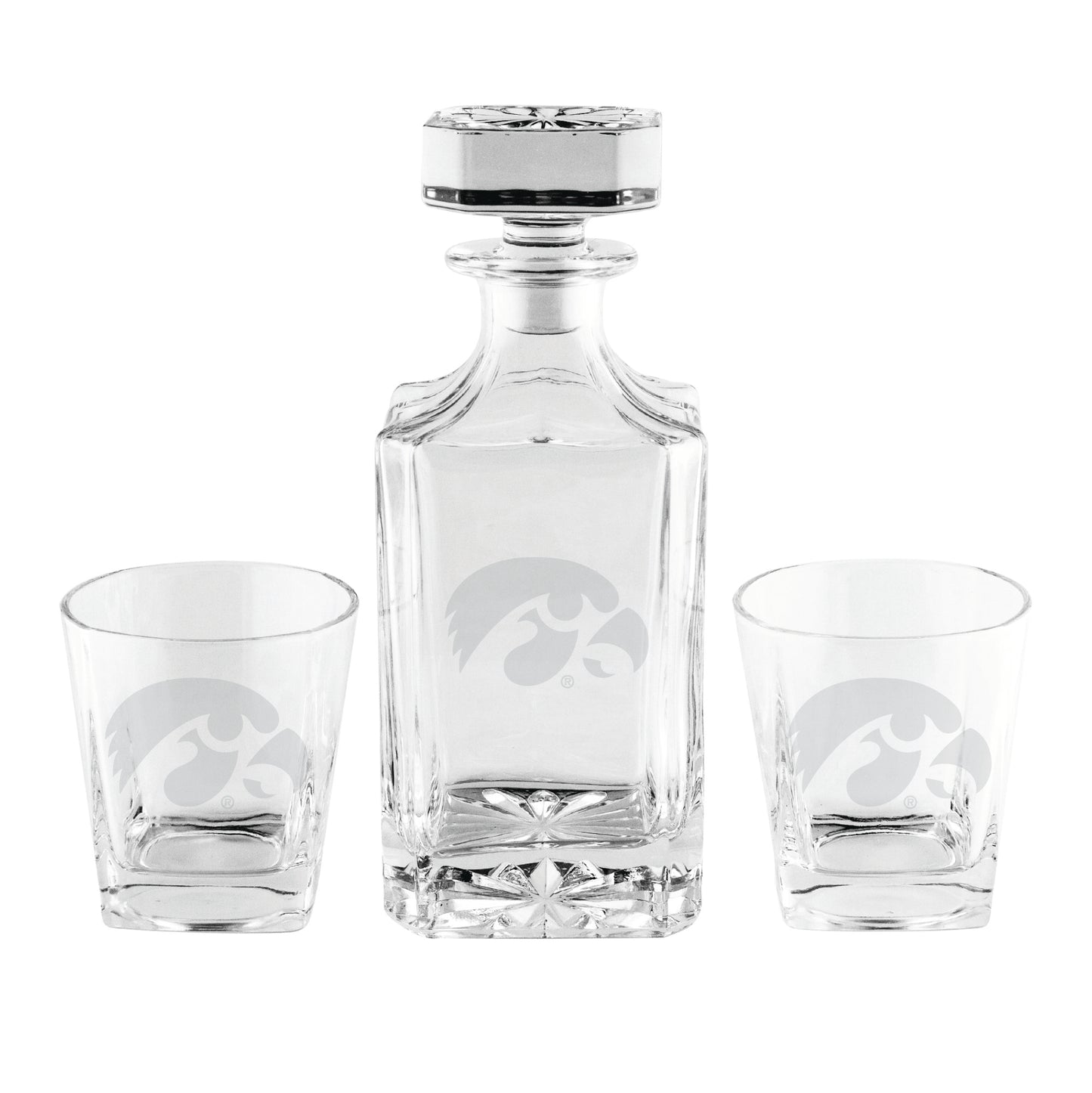 Iowa Hawkeyes Three-Piece Decanter Set
