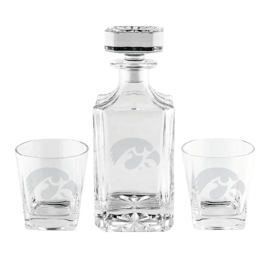 Iowa Hawkeyes Three-Piece Decanter Set