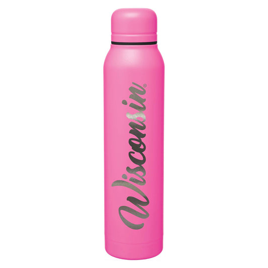 Pink Wisconsin Badgers 17oz. Silo Stainless Steel Water Bottle