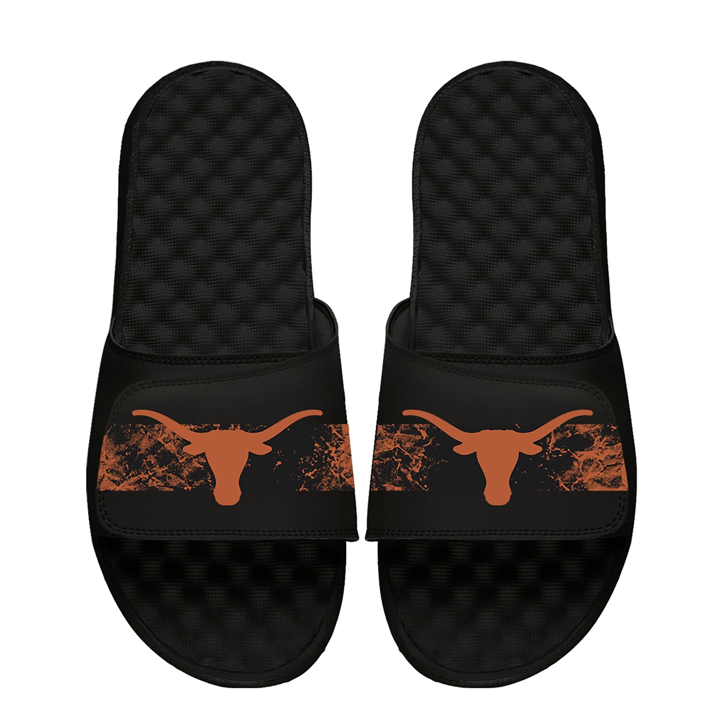 Youth  ISlide Black Texas Longhorns Distressed Slide Sandals