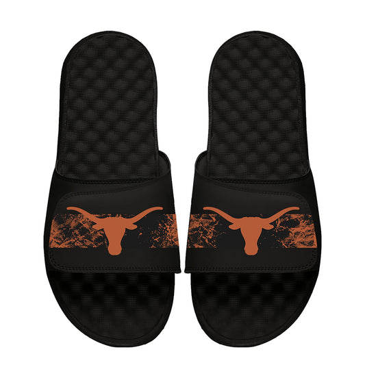 Youth  ISlide Black Texas Longhorns Distressed Slide Sandals