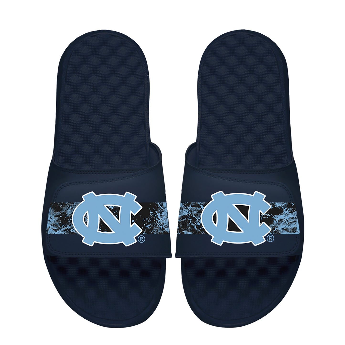 Youth  ISlide Navy North Carolina Tar Heels Distressed Slide Sandals
