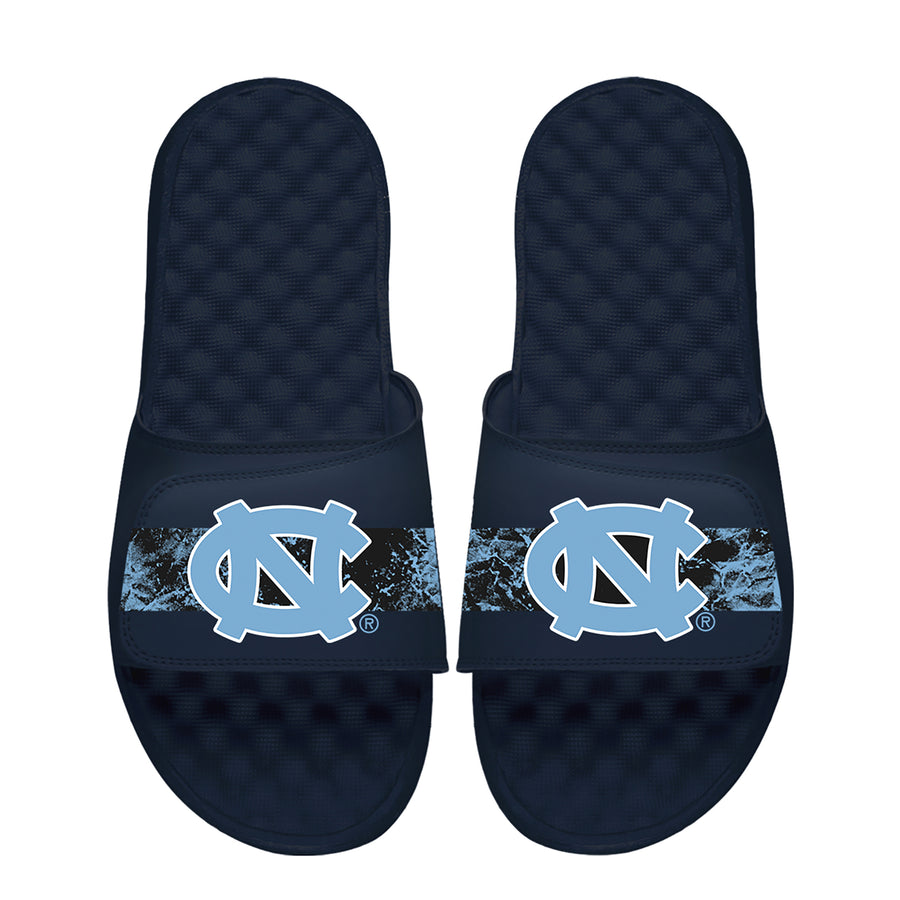 Youth  ISlide Navy North Carolina Tar Heels Distressed Slide Sandals