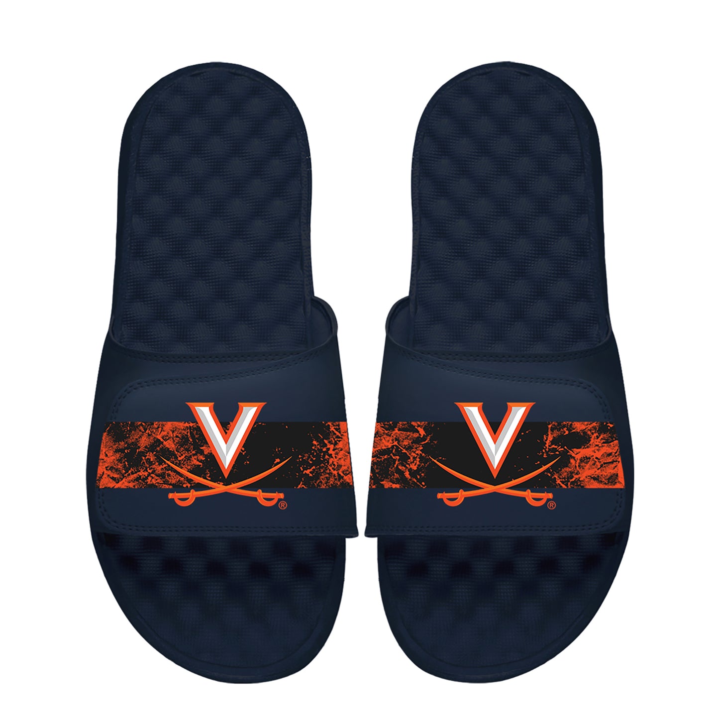 Youth  ISlide Navy Virginia Cavaliers Distressed Slide Sandals